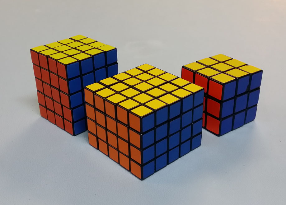 4x5x5 and Rubik's Cube and 4x4x5.