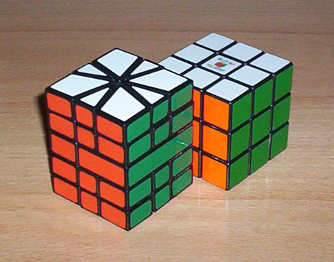 Five Layer Square-1 and Rubik's Cube.