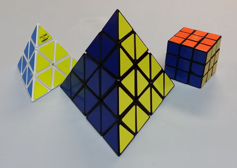 Master Pyraminx and Rubik's Cube.